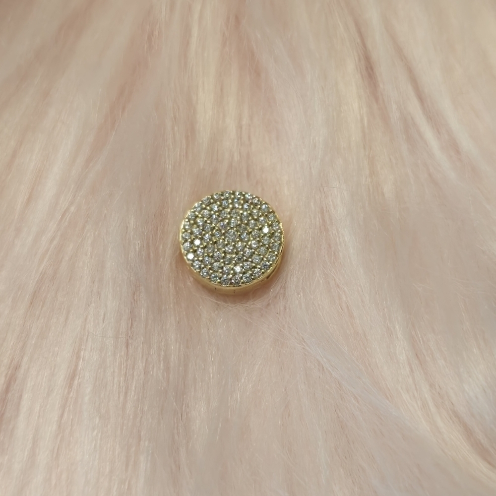 PANDORA, Gold Plate Round Sparkling Clip